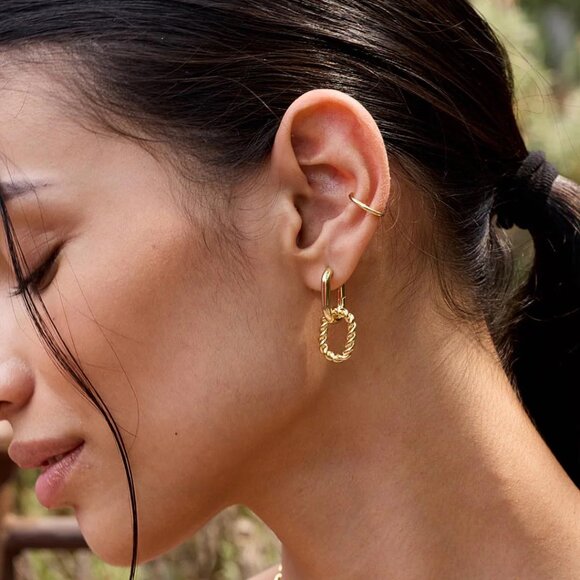 NEW Ana Luisa Ash Double Double Hoop Earrings - Picture 3 of 6